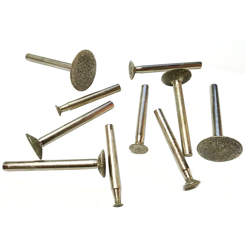 3mm Shank Diamond Mounted Point Grinding Head Stone Jade Carving Polishing Engraving Tools For Dremel Accesories Abrasive Tools