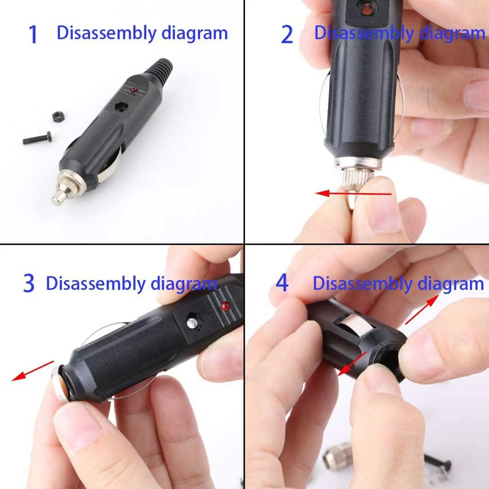 12V bis 24V Auto Zigaretten anzünder Stecker Stecker Kopf mit Kontroll leuchte Fahrzeug elektrische Zigaretten anzünder Stecker Ladegerät Adapter – Detail 13