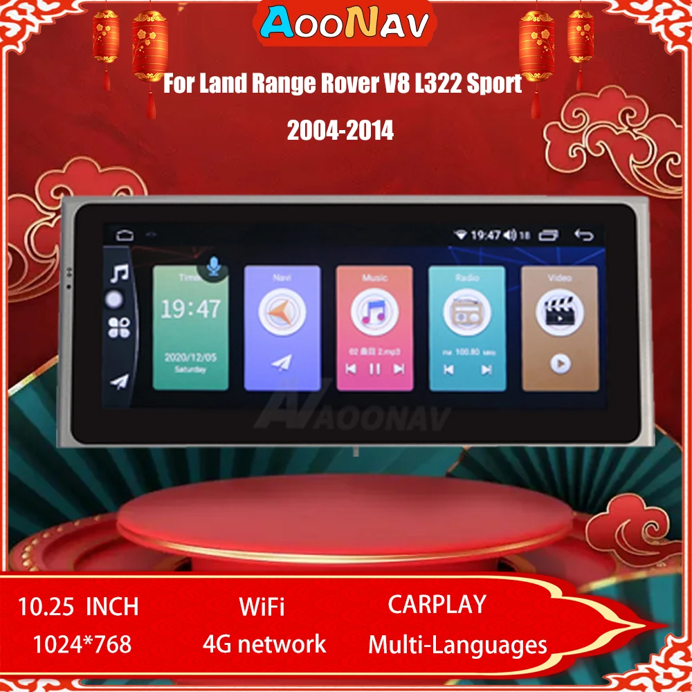 Car-Radio-For-Land-Range-Rover-V8-L322-Sport-2004-2012-10-25-INCH-Tesla ...
