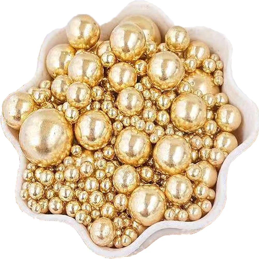 

50g Gold Candy Ball Topper DIY Cake Decoration Balls Cake Baking Topper Wedding Birthday Sweet Baking Candy Decor