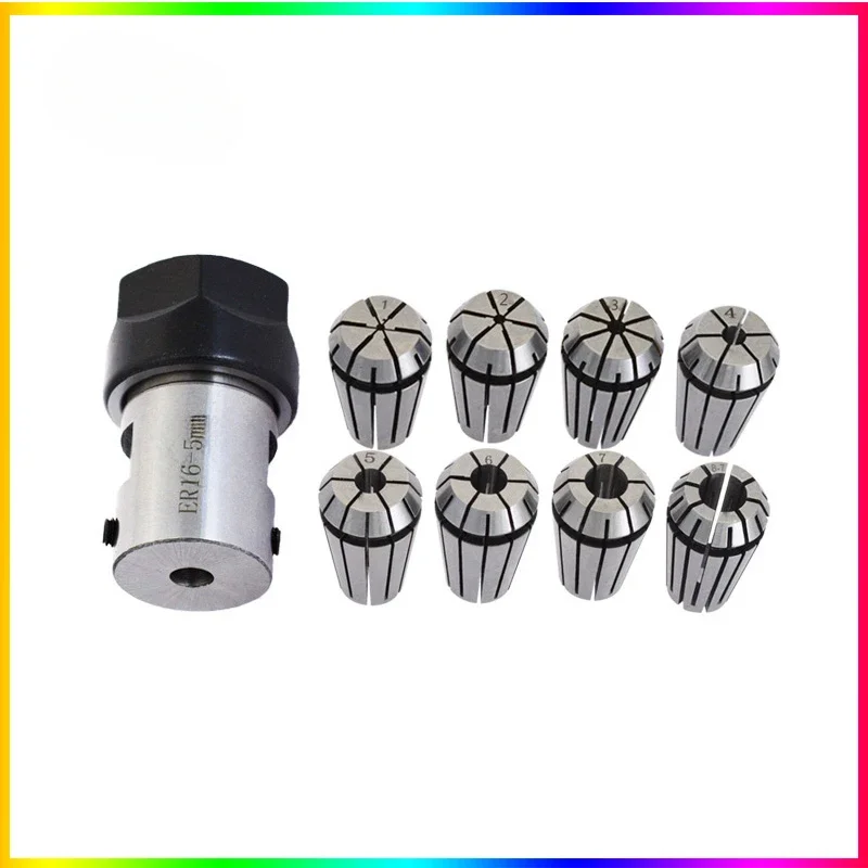 7PCS Collet + 1PCS Motor Shaft Tool Rod C16 ER11 3.175mm 4mm 5mm 6mm 7mm 8mm inner hole DIY Engraving machine er tool holder spring collet,tool holder,collet chuck,lathe tool holder,spring collet chuck,collet chuck holder,engraving collet chuck,lathe tool