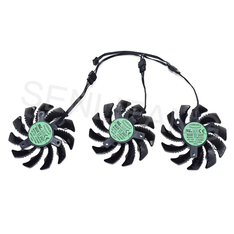 Per Gtx 1080Ti Gtx 1070 G1 Aorus Gtx 1060 Gtx 980 Fan Gaming Card Fan T128010Su Dc 12V 0.35A Distanza Fori Di Montaggio 40Mm