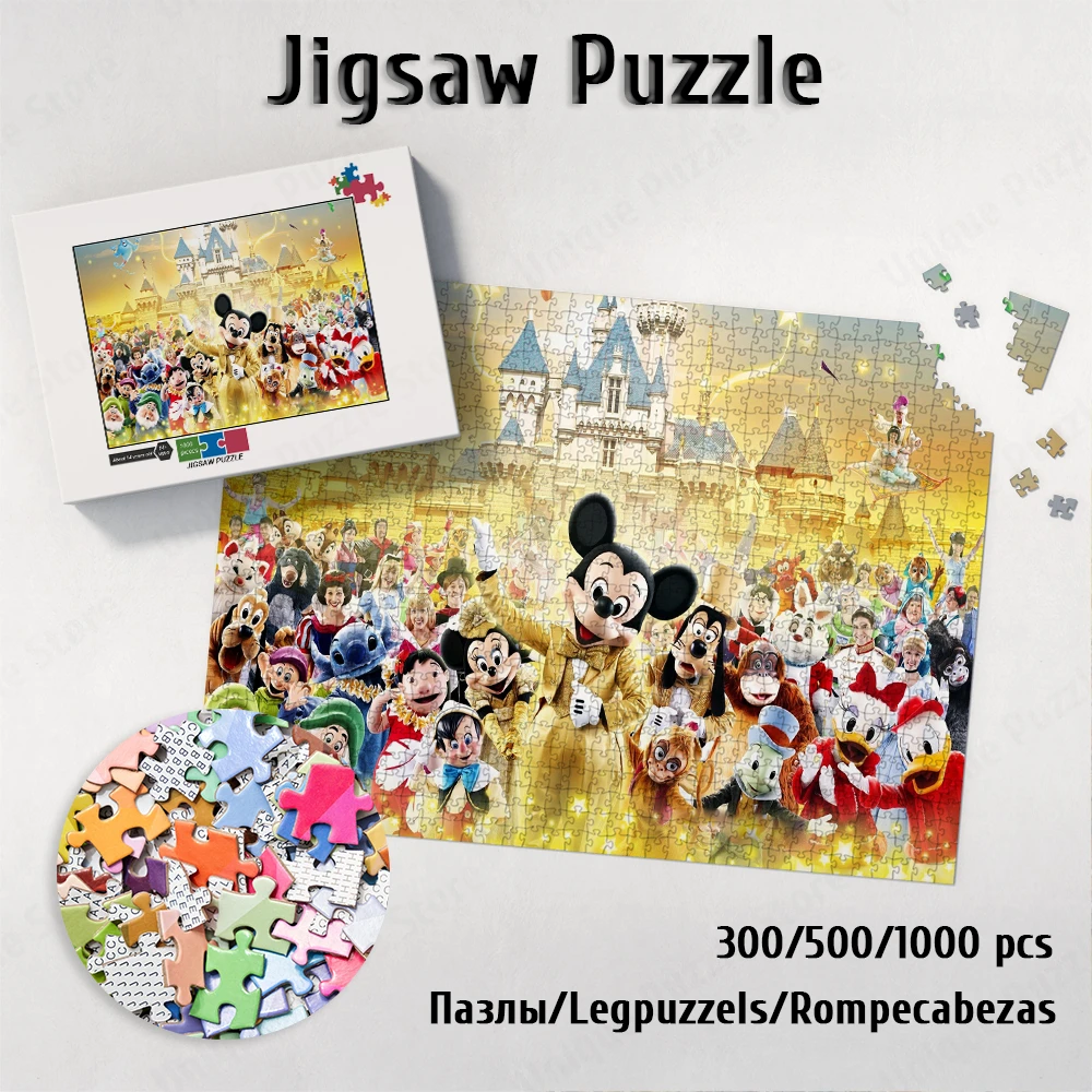 

Пазлы из серии Disney Classics, большая семейная модель «сделай сам» для взрослых, с Микки Маусом, замок Диснея