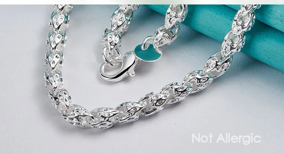 DOTEFFIL Halskette aus 925er-Sterlingsilber, 20/24 Zoll, 5 mm, Wasserhahn-Kette für Damen und Herren, modisch, Hochzeit, Verlobung, Charm-Schmuck – Detail 9