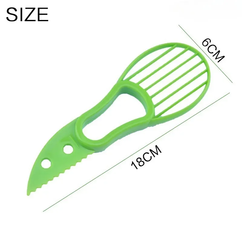 1pc 3in1 Avocado Slicer Shea Corer Butter Fruit Peeler Cutter Pulp Separator Plastic Knife Kitchen Vegetable Tools_voghion.com