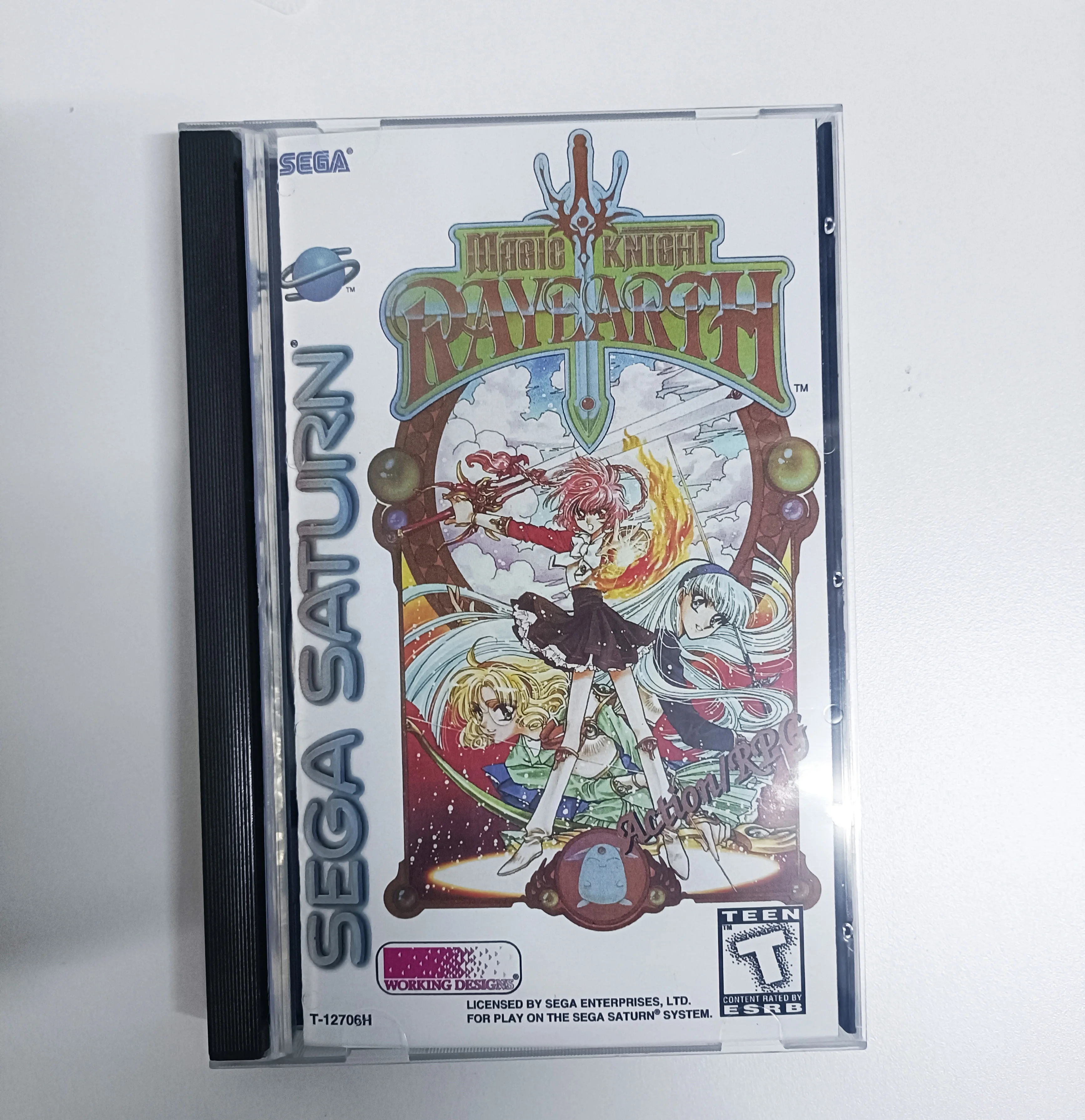 Saturn Copy Disc Game Magic Knight Rayearth Con Sblocco Manuale Ss Console Game Optical Drive Retro Video Direct Reading Game