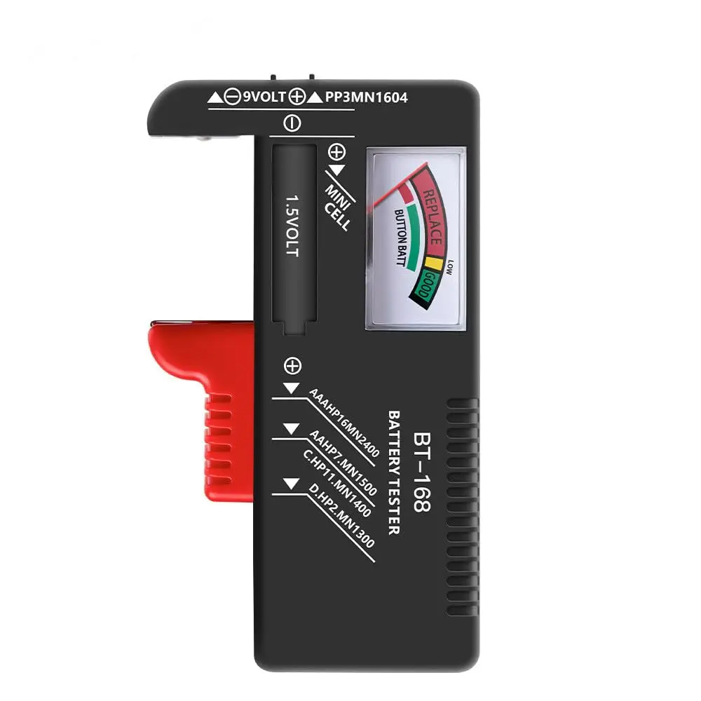 BT-168 Universal Battery Tester for AA AAA C D 9V 1.5V Button Cell Voltage Meter with Color Display