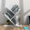 Creative Bookshelf Multi-Laye Bookcase Small Wood Bookshelf Home Decor Bookshelves Student Desk Table Bookshelf Wooden Shelves 2