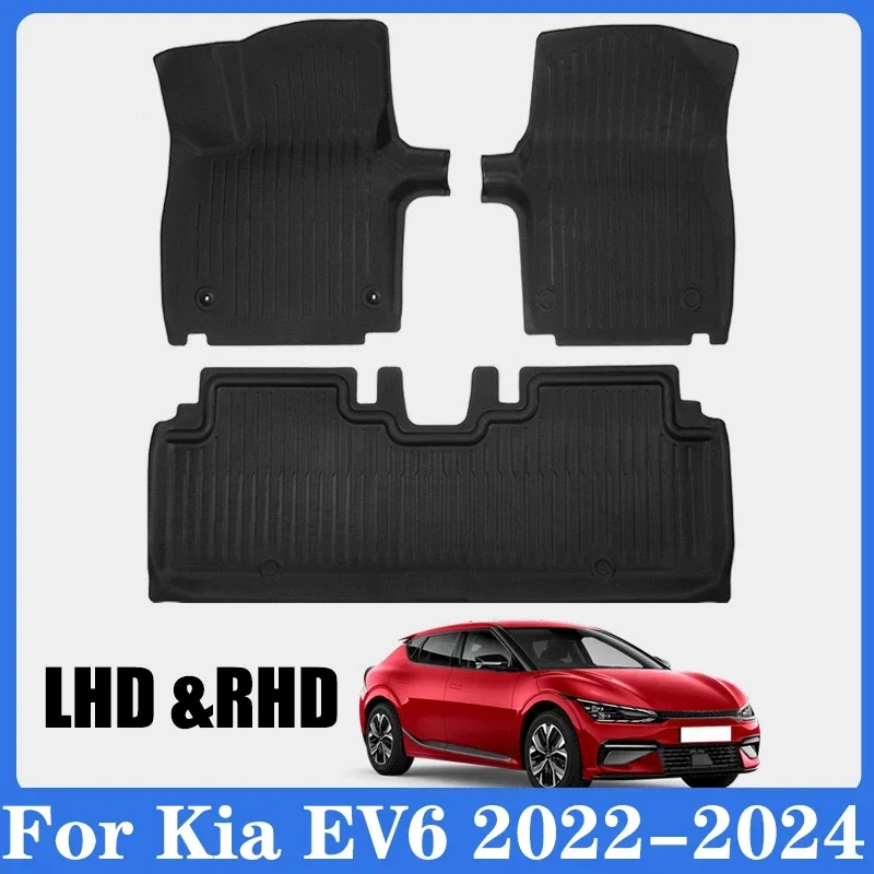 

Автомобильные коврики для Kia EV6 2022 2023 2024, водонепроницаемые Нескользящие Коврики для ног XPE, Автомобильный Ковер, коврики для багажника