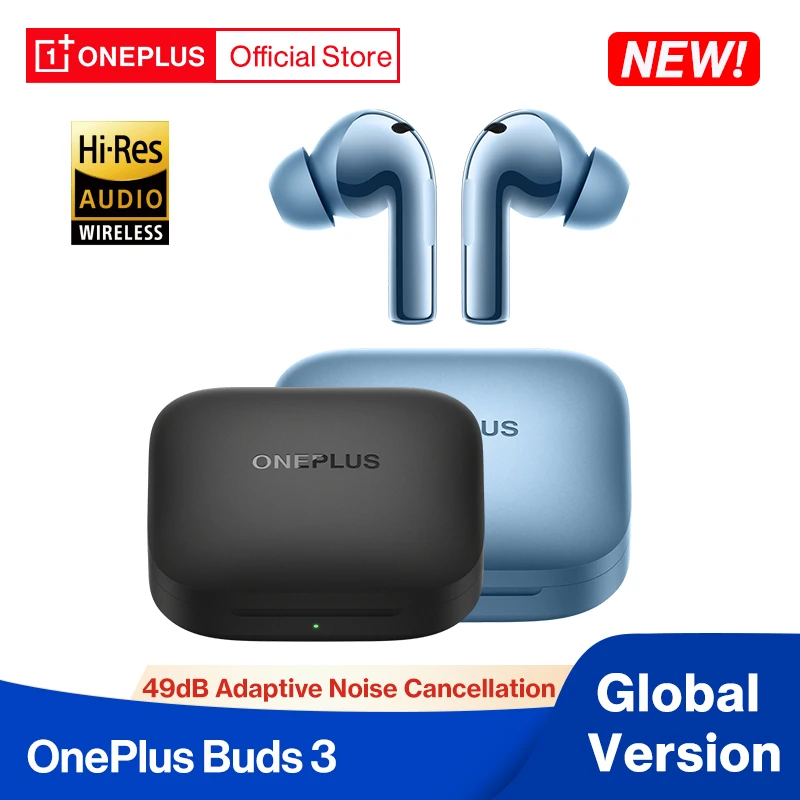 

New OnePlus Buds 3 Global Version Bluetooth TWS Earphone 49dB Active Noise Cancellation Wireless Headphone for OnePlus 12