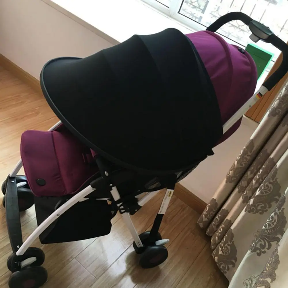 Stroller Accessories Stroller Sunshade Baby Stroller Accessories Sunshade Canopy Carriage Windproof Sun Visor Cover For Babyzen Pushchair Cap Sun Hood for Bebe Buggy