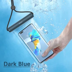 Universal IPX8 Waterproof Phone Pouch for Underwater Activities (Blue)