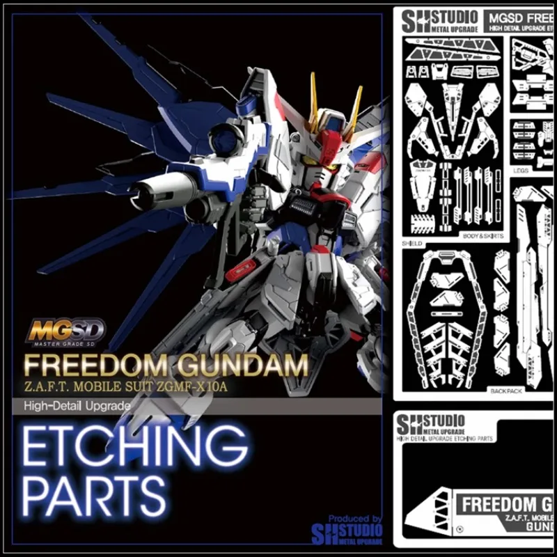 

Anime MGSD BB Freedom ZGMF-X10A Metal Details Armour Etch Detail Decoration Modification Assembly Model Modification