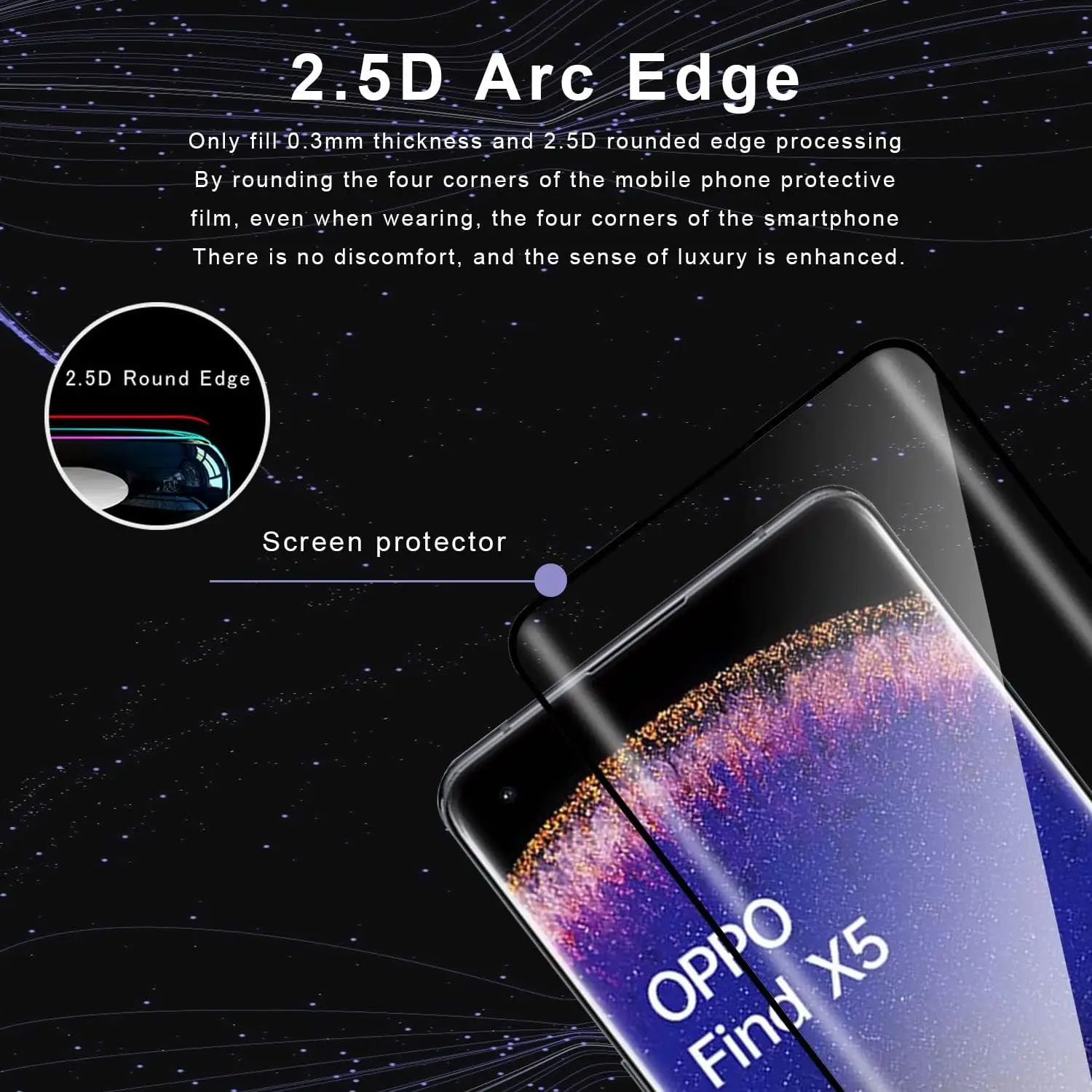 Kit De 2 Protections écran En Verre Trempé Incurvé Pour Oppo Find X3 Pro - Marque NOVAGO