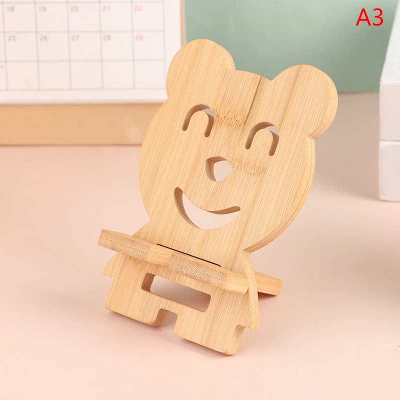 GRIRIW Supporto Per Cellulare Supporto Da Tavolo Per Telefono In Legno Amplificatore Senza Spina Di Legno Telaio Del Tavolo Tappo Porta Cellulare Bambù - 9