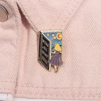 Alice in Wonderland Enamel Pin Alice Van Gogh Brooches For Women Badges Lapel Badges for Backpacks Fashion Jewelry Accessories 4