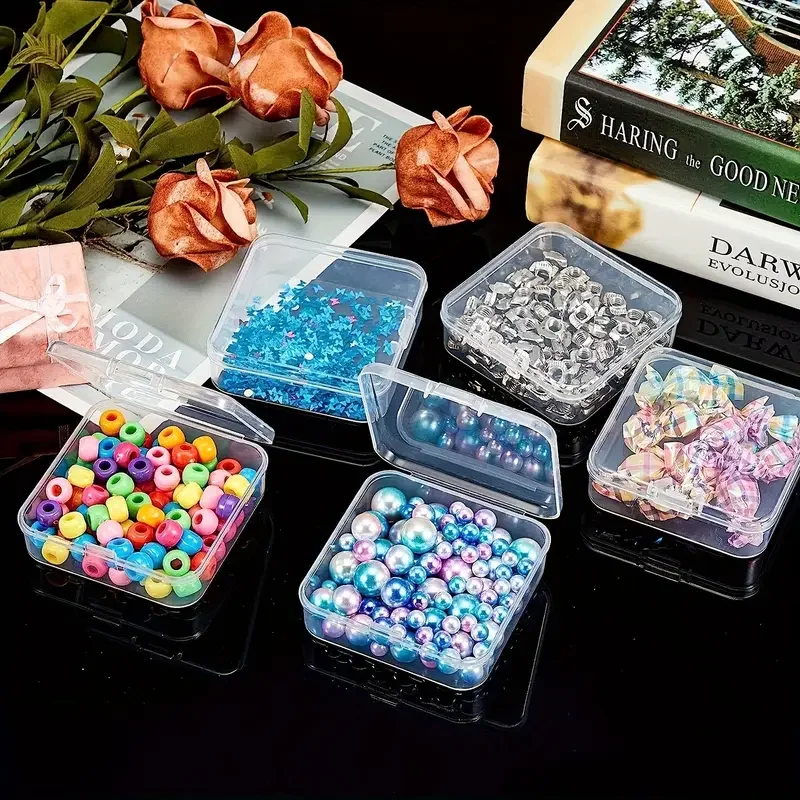 60-Grid Plastic Storage Box Set Adjustable Compartments Versatile Organizer for Jewelry Beads Hardware
