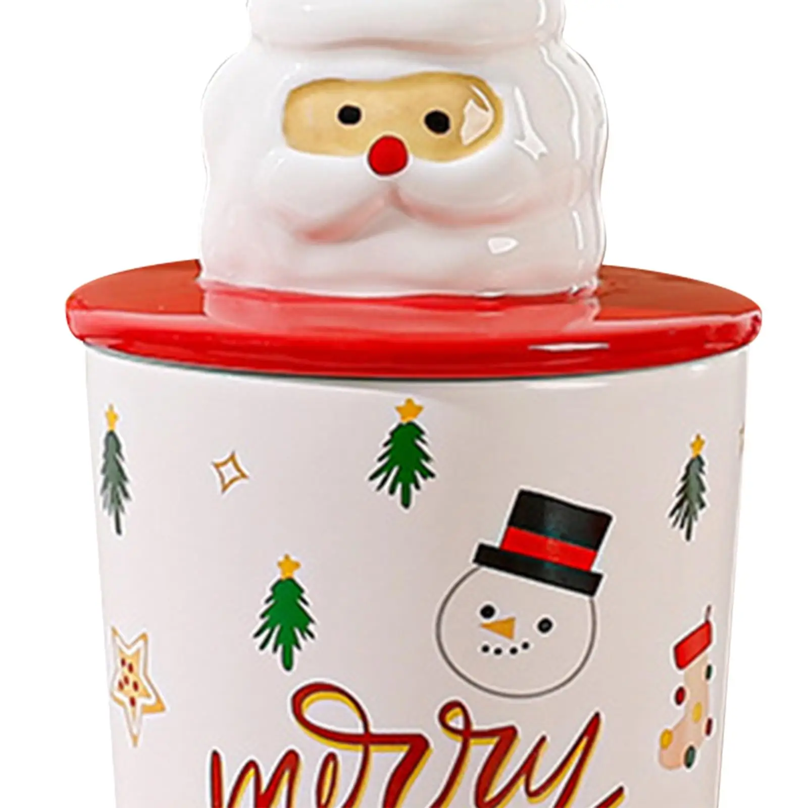 Gift Box Latte Mug Lovely Christmas Tumbler Latte Tea Cup with Lid Porcelain Coffee Cup for Latte Milk Gift Drinking Hot Coffee