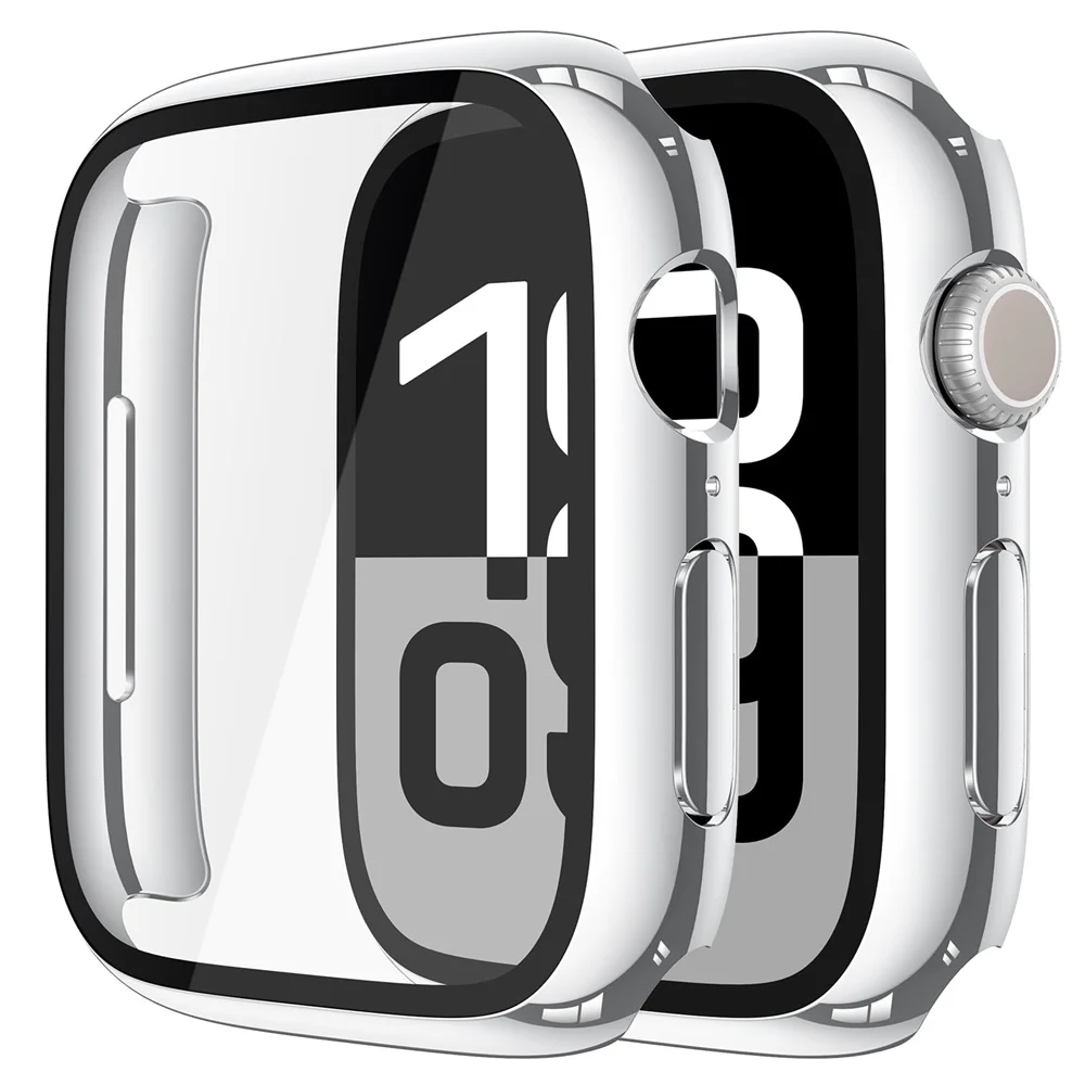 Sleek Plated Apple Watch Case with Glass & Bumper Screen Protector