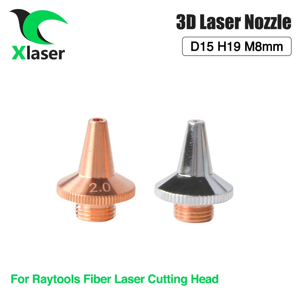 

XLaser 3D Laser Nozzle D15 M8 H19mm For Raytools 3D Fiber Laser Cutting Head BT210S BM111 BM112 BM109 WSX Precitec