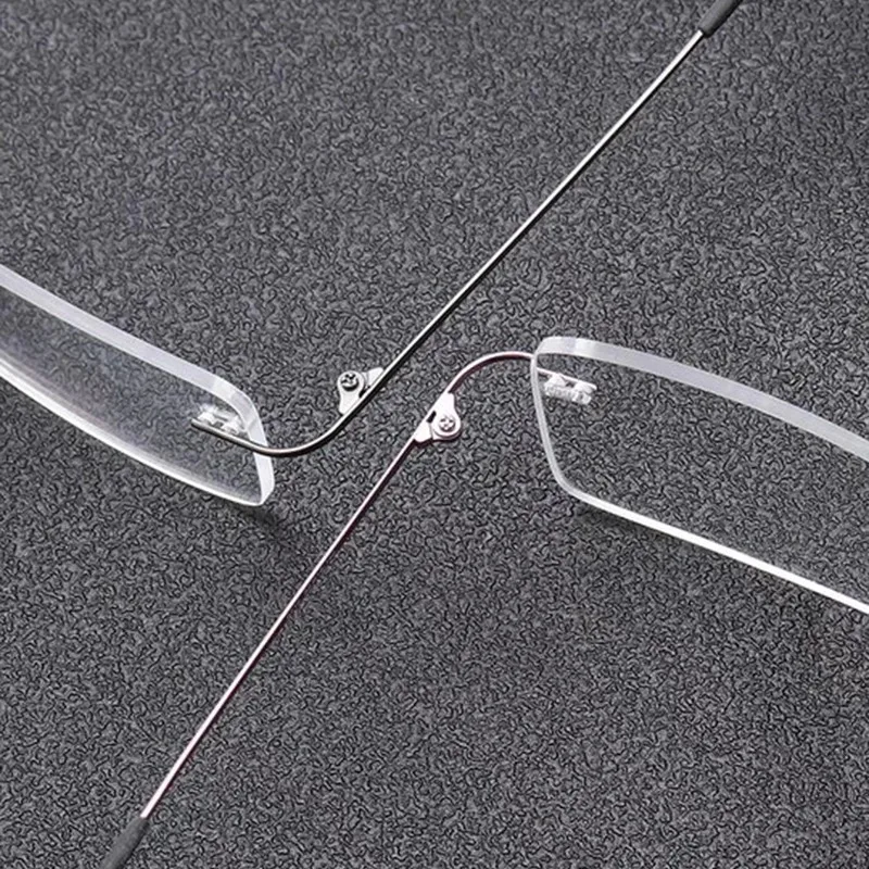Ultra-Light Frameless Anti-Blue Light Reading Glasses - Simple Square Design