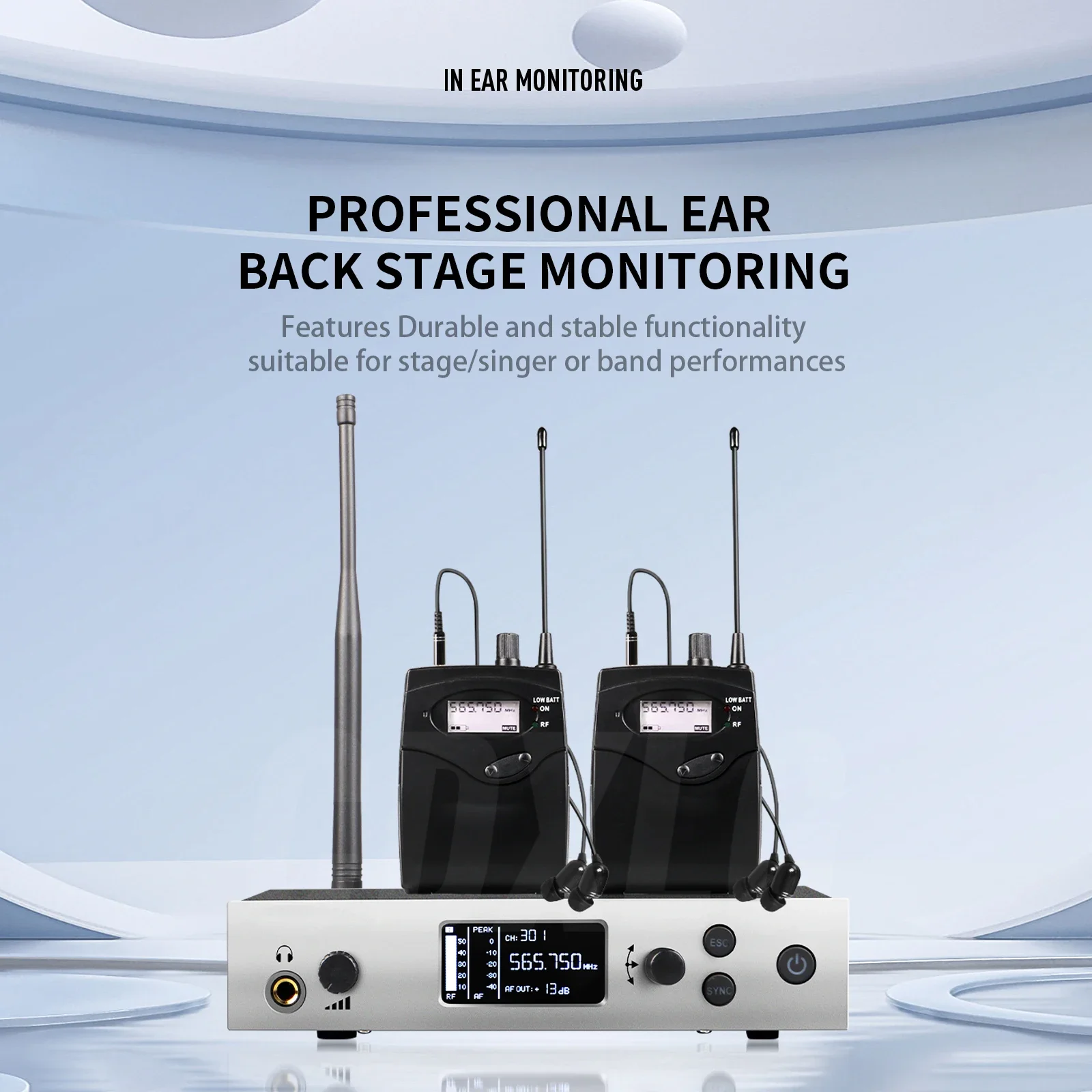 EWG4 UHF 무선 인이어 모니터링 시스템, 채널 주파수 선택 가능, 전문 가수 무대 공연 Dj, 최고 품질
