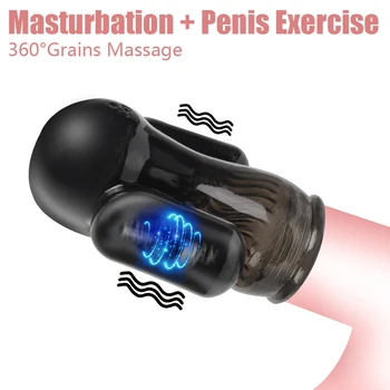 Male Masturbator Penis Pump Vibrators For Men Glans Sucking Cock Enlargement Exerciser Delay Vaginal Sex Toys Adult Erotic Goods 2