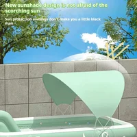 Piscine gonflable avec toboggan aquatique pour jardin, fête en plein air, piscine pliable pour enfants, adultes et familles, piscines extérieures en PVC 6