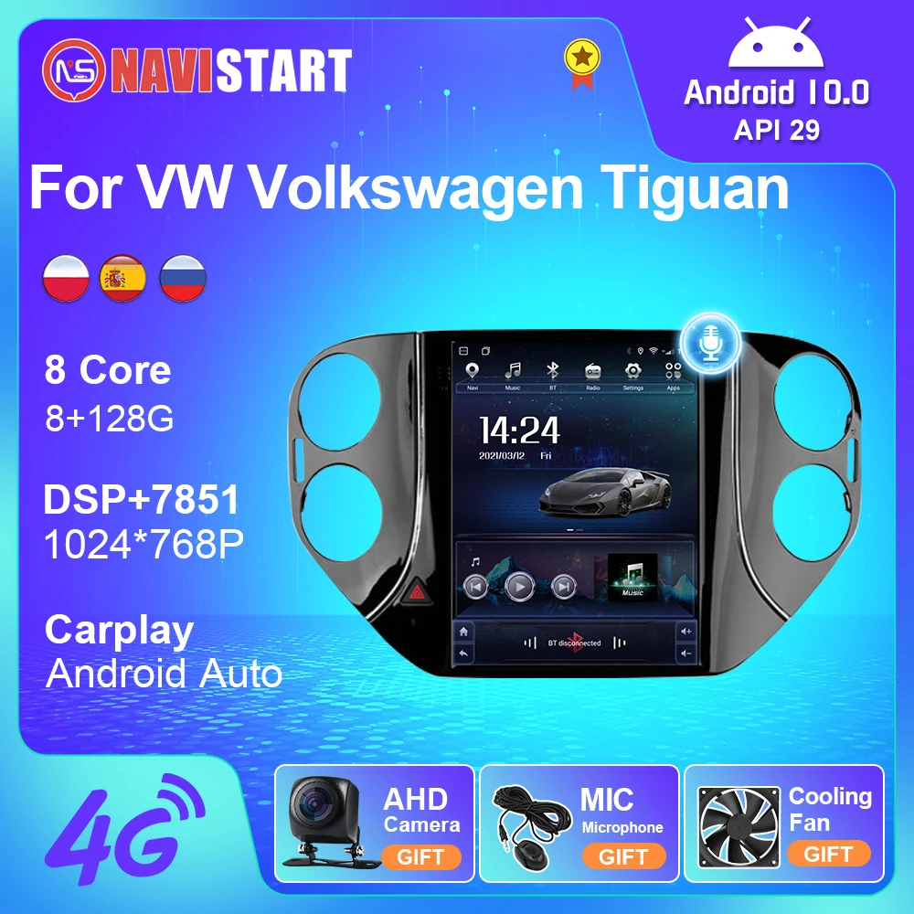 

NAVISTART для VW Volkswagen Tiguan 2010-2016 автомобильное радио Carplay стерео экран Tesla 9,7 дюймов мультимедийный DVD плеер аудио GPS NAVI