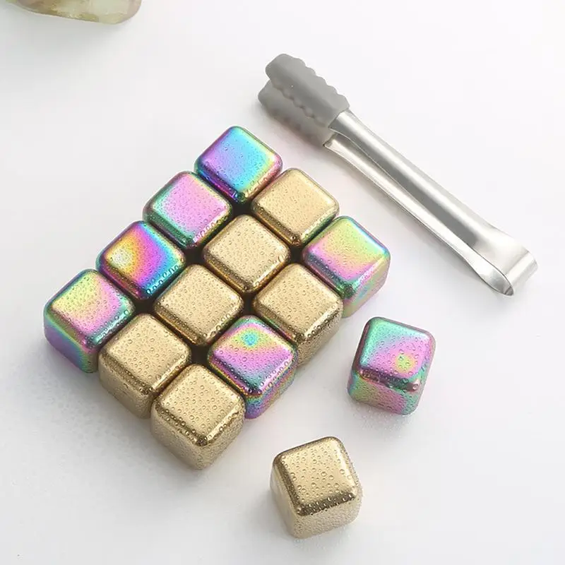304 Stainless Steel Ice Cube Creative Food Grade Ice Cube Wine Cooler Metal Quick Freeze Pellets Whiskey Wine Stone whiskey stones