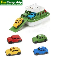 Ferry Boat with 4 Mini Car Bath Swimming Toys Kids Bath Toy Floating Vehicle Bathtub Bathroom Pool Beach Toy Set for Toddlers 1