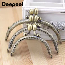 

5Pcs 8.5/10.5/12.5cm Antique Brass Metal Purse Frame Kiss Clasp Handle DIY Bag Clutch Accessory Sewing Brackets Bags Handles