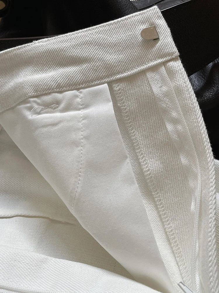 [LANMREM] High Waist Casual Loose Wide Leg Pants For Women Solid Straight Streetwear Trousers Female 2024 New Spring Clothing