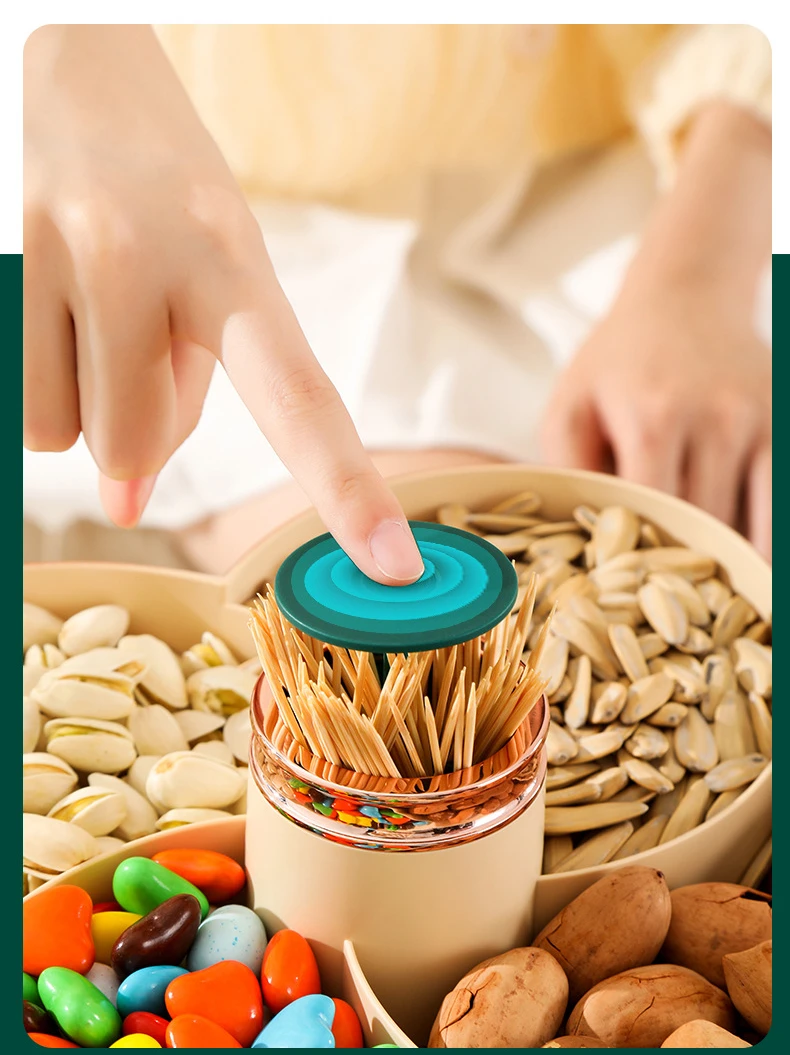 New Revolving Dryfruit Tray Candy Snack Seeds Dried Fruit Storage Box Petal 20 11.Jpg