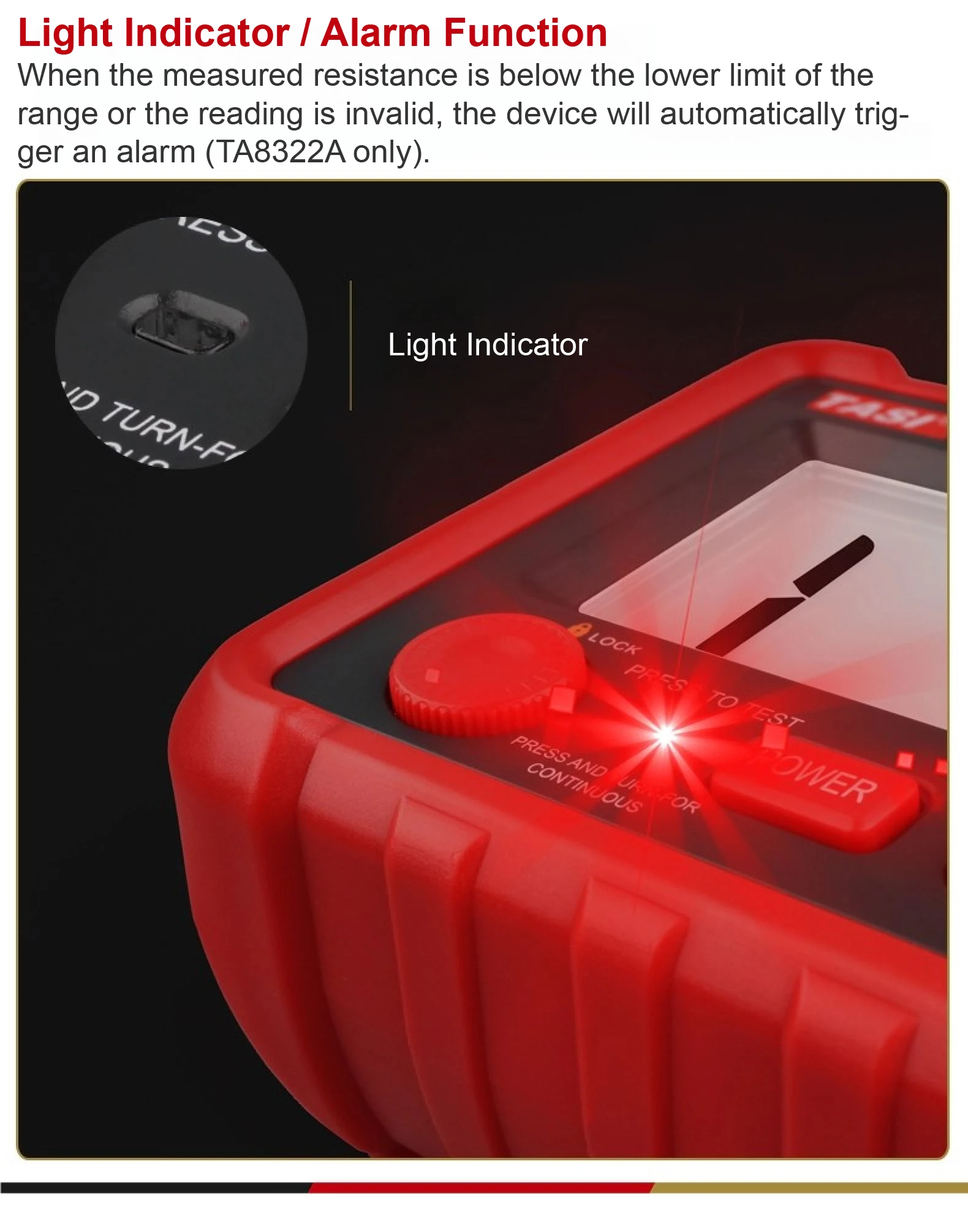 TA8321A TA8322A Insulation Resistance Tester 250V-2500V 0.1M-20MΩ Digital Megohm