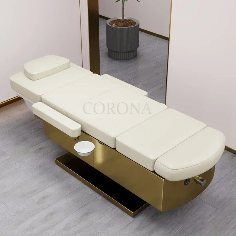 Massage Table Bed Pedicure Beauty Modern Hair Salon Washing Chair Shampoo Bed With Foot Spa 3
