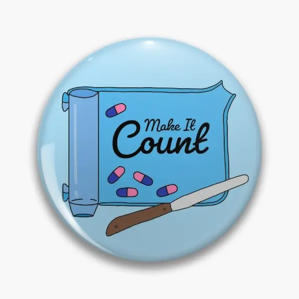 

Make It Count Soft Button Pin Clothes Women Jewelry Brooch Gift Decor Lover Cartoon Collar Hat Fashion Lapel Pin Badge Metal
