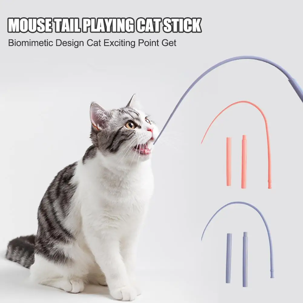 

Игрушка для кошек, искусственная мышь, хвост, искусственная силиконовая игрушка, длинный хвост, для кошек, котят, охоты, товары для домашних животных