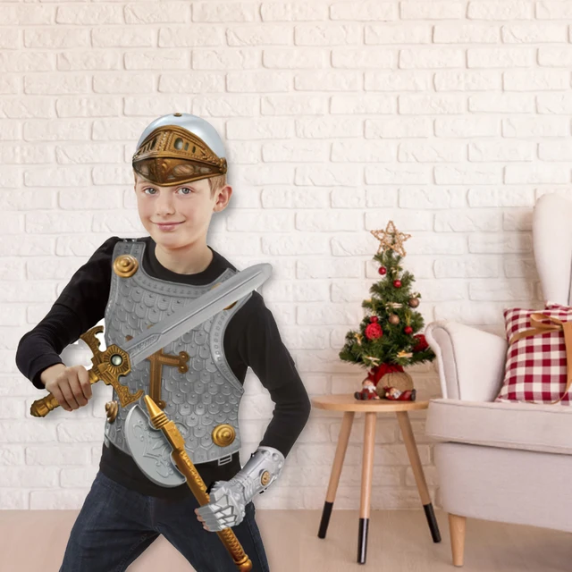 Knight Armor Set For Kids Medieval Shield Playset Toy Knight Gear In Shining Armor Children Cosplay Costume Accessories 3