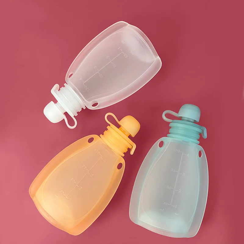 Baby Food Grade Liquid Silicone Breastmilk Storage Bag Portable Fresh Bag Baby Complementary Food Mother and Rice Paste