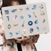 50pcs Ins Wind Blue and Silver Ocean Stickers  Aesthetic Cartoon Stickers For Laptops Luggage Skateboards Scrapbooks Guitars 3