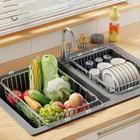 Adjustable Dish Drying Rack Stainless Steel Dish Drainer Fruit Vegetable Drainer Kitchen Sink Drain Holder Storage Rack 5