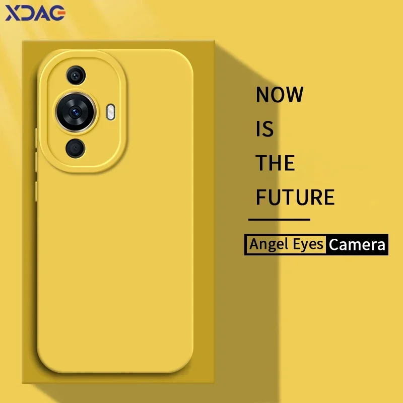 Квадратный жидкий силиконовый чехол «глаза ангела» для телефона Huawei Nova 11 Pro Ultra SE 360, мягкая Противоударная задняя крышка Nova11 11Pro 11Ultra