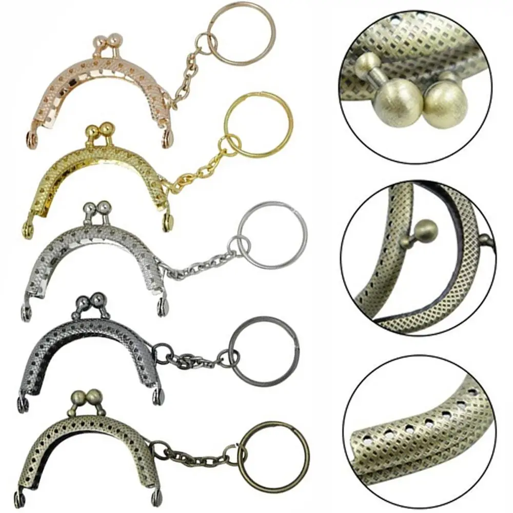 U Shape Arch Frame Bags Part Replacement Key Ring Metal Clutch Lock Coin Purse Frame Kiss Clasp Lock Wallet Accessory