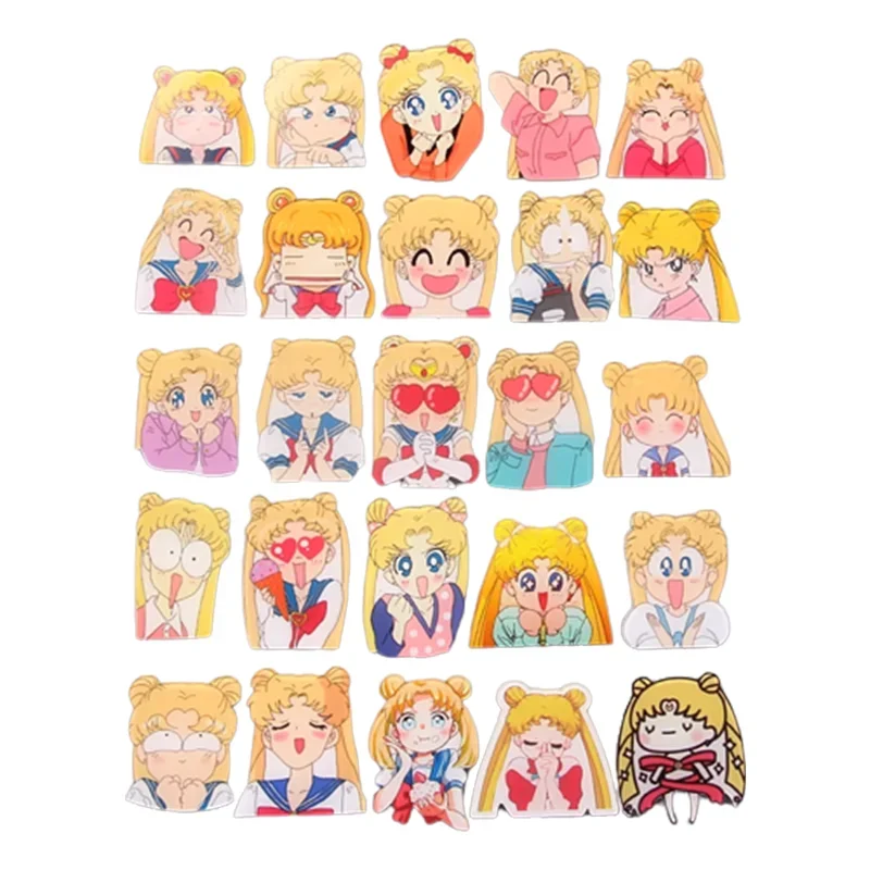 Magneti Da Frigorifero Sailor Moon - Set Di 8 Personaggi Chibi Per Appassionati - Foto 6