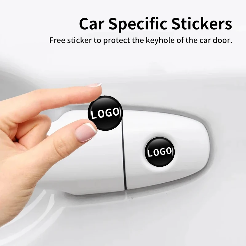 Car Door Lock Keyhole Protective Cover Sticker Key Hole Decals For Mercedes Benz AMG A C E S Class W201 W210 W108 W204 W205 W203