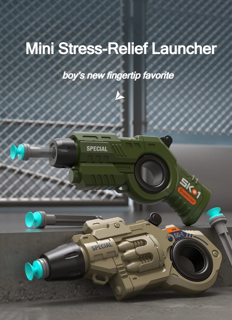 Revolver Fidget Launcher Mit Saugnapfpfeilen Und Fidget Spinner_voghion.com