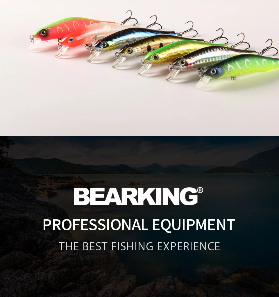BEARKING Heißer Verkauf 80mm 8,5g Professionelle Qualität Magnet Gewicht Angeln Lockt Minnow Künstliche Köder Tackle Harte Angeln locken – Detail 12