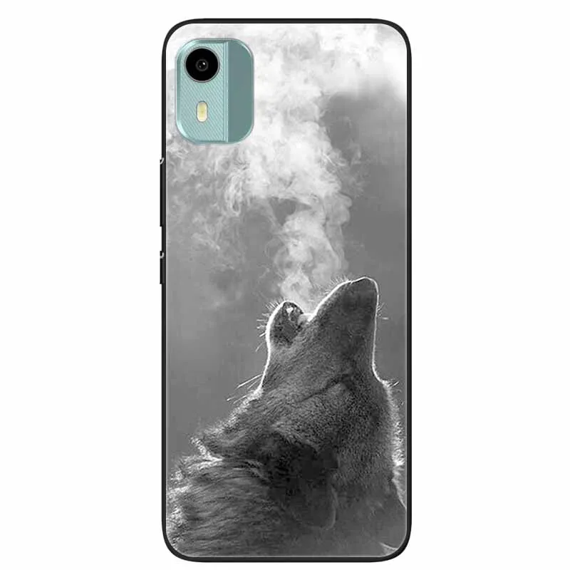 Shockproof Silicone Phone Case - Cool Wolf & Lion Animal Print Design