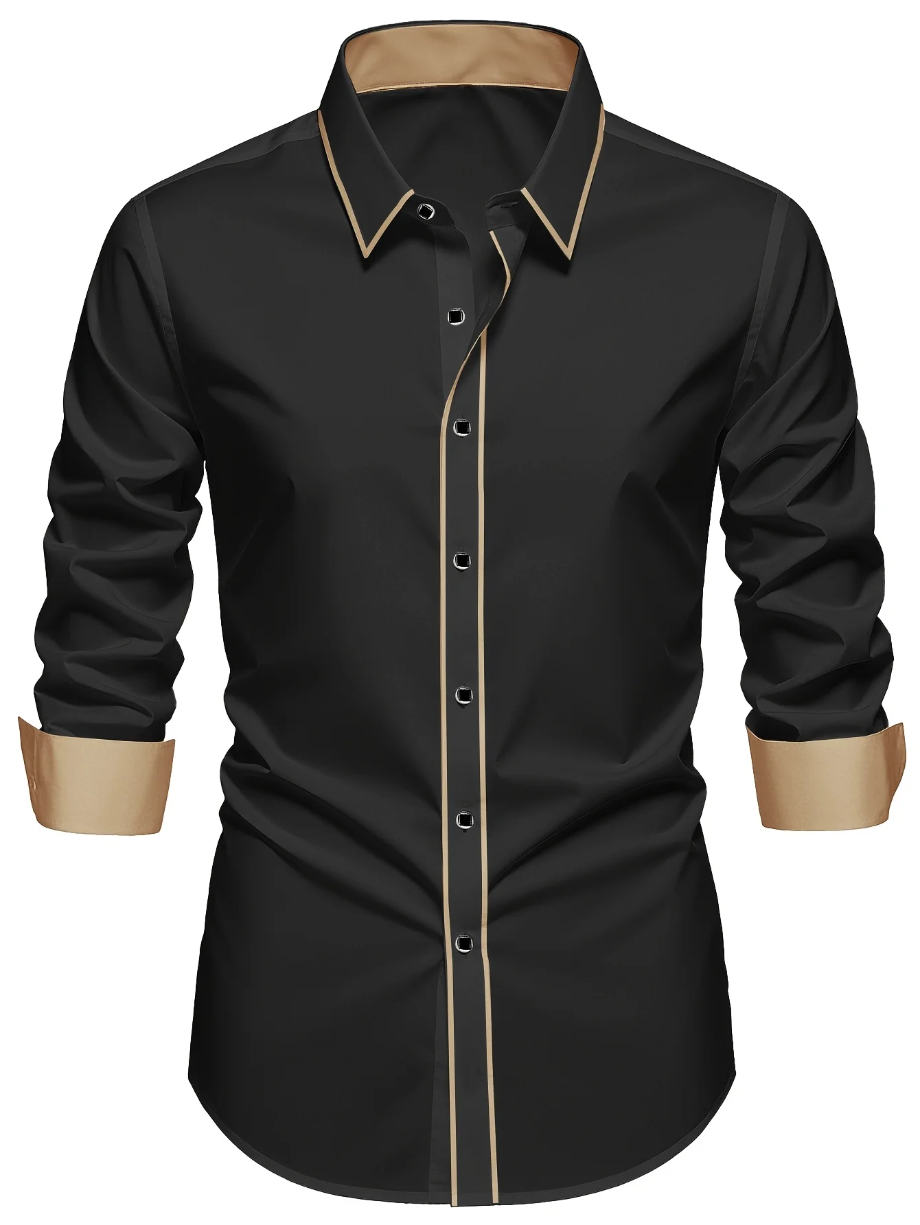 2025 جديد الرجال المرقعة قميص الموضة الفاخرة طويلة الأكمام الذكية عادية أربعة الموسم سهرة رجل مايكرو مطاطا القمصان